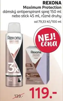 Rossmann REXONA Maximum Protection nabídka