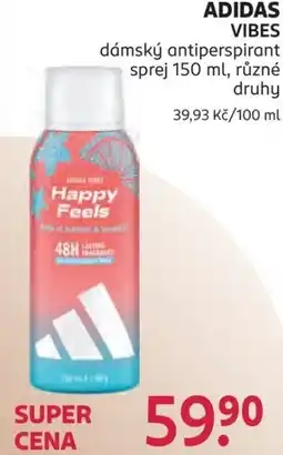 Rossmann ADIDAS VIBES dámský antiperspirant sprej nabídka