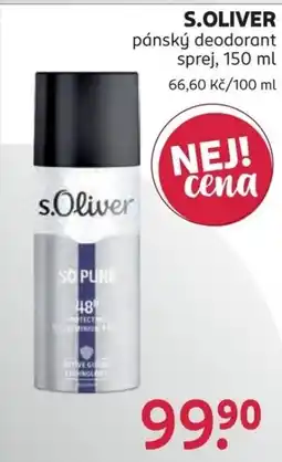 Rossmann S.OLIVER pánský deodorant sprej nabídka