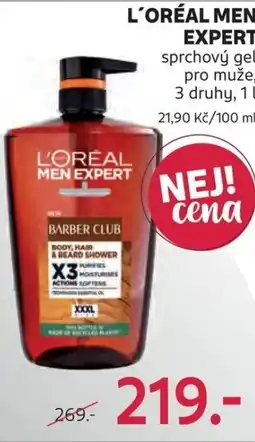 Rossmann L'ORÉAL MEN EXPERT sprchový gel pro muže nabídka