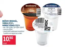 Makro BOŽKOV ORIGINÁL, VODKA 37,5 %, NORDIC VODKA 37,5 % nabídka