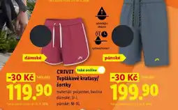 Lidl CRIVIT Teplákové kraťasy/šortky nabídka
