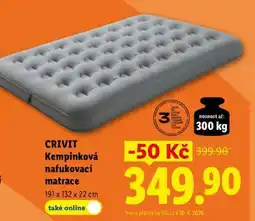 Lidl CRIVIT Kempinková nafukovací matrace nabídka