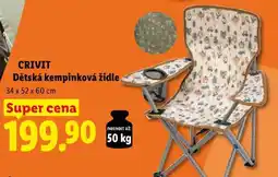 Lidl CRIVIT Dětská kempinková židle nabídka