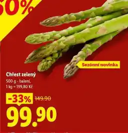 Lidl Chřest zelený nabídka