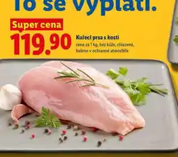 Lidl Kuřecí prsa s kostí nabídka