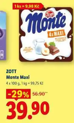 Lidl Zott MONTE MAXI nabídka
