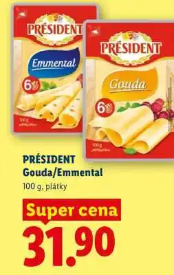 Lidl PRÉSIDENT Gouda/Emmental nabídka