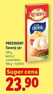 Lidl Président tavený sýr nabídka
