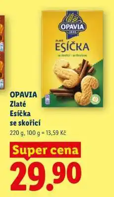 Lidl OPAVIA Zlaté Esíčka se skořicí nabídka