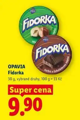 Lidl Opavia Fidorka nabídka