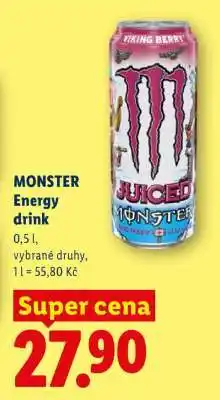 Lidl Monster Energy drink nabídka