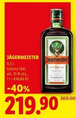 Lidl Jägermeister nabídka