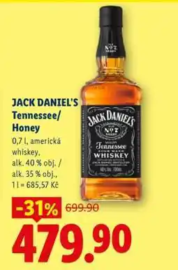 Lidl Jack Daniel’s Tennessee Honey nabídka