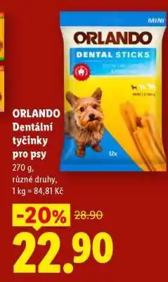 Lidl ORLANDO DENTÁLNÍ TYČINKY PRO PSY nabídka