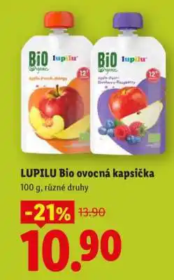 Lidl LUPILU Bio ovocná kapsička nabídka