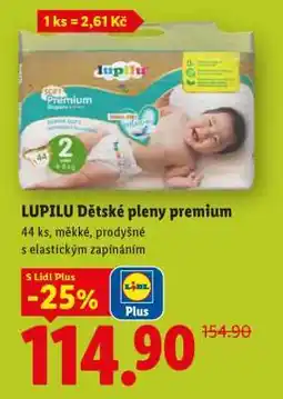 Lidl LUPILU Dětské pleny premium nabídka