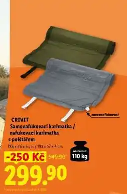 Lidl CRIVIT Samonafukovací karimatka / nafukovací karimatka s polštářem nabídka