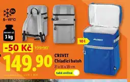 Lidl CRIVIT CHLADICÍ BATOH nabídka