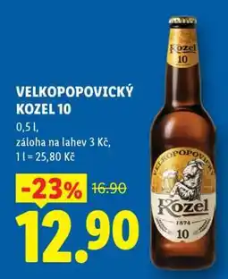 Lidl Velkopopovický Kozel 10 nabídka