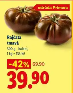 Lidl Rajčata tmavá nabídka