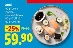 Lidl SUSHI nabídka