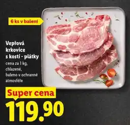 Lidl Vepřová krkovice s kostí – plátky • nabídka
