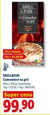 Lidl GRILL&FUN Camembert na gril nabídka