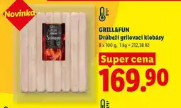 Lidl GRILL&FUN Drůbeží grilovací klobásy nabídka