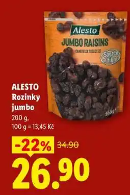 Lidl ALESTO ROZINKY JUMBO nabídka