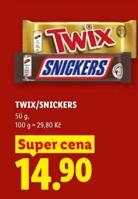 Lidl TWIX, SNICKERS nabídka