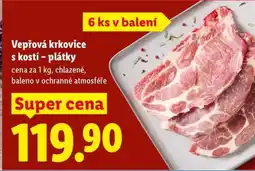Lidl Vepřová krkovice s kostí – plátky • nabídka