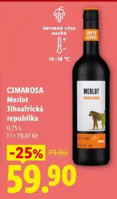 Lidl CIMAROSA Merlot Jihoafrická republika nabídka