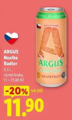 Lidl ARGUS NEALKO RADLER nabídka