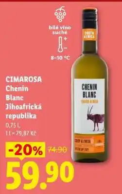 Lidl CIMAROSA Chenin Blanc Jihoafrická republika nabídka