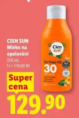 Lidl Cien sun MLÉKO NA OPALOVÁNÍ nabídka
