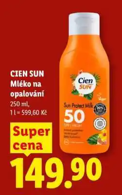 Lidl Cien sun MLÉKO NA OPALOVÁNÍ nabídka