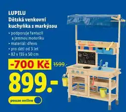 Lidl LUPILU Dětská venkovní kuchyňka s markýzou nabídka