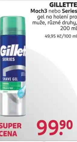 Rossmann GILLETTE Mach3 nebo Series gel na holení pro muže nabídka