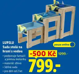 Lidl LUPILU Sada stolů na hraní s vodou nabídka