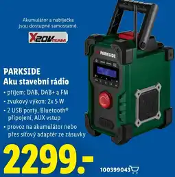 Lidl PARKSIDE Aku stavební rádio nabídka