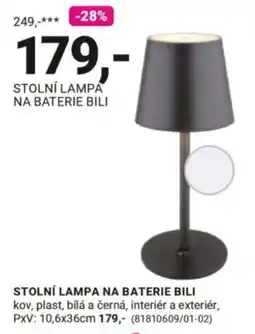 Möbelix Stolní lampa na baterie bili nabídka