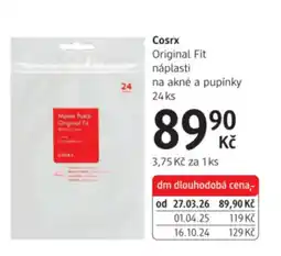 dm drogerie Cosrx Original Fit náplasti nabídka