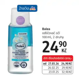 dm drogerie Balea odličovač očí nabídka