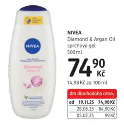 dm drogerie NIVEA Diamond & Argan Oil sprchový gel nabídka