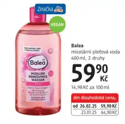 dm drogerie Balea micelární pleťová voda nabídka
