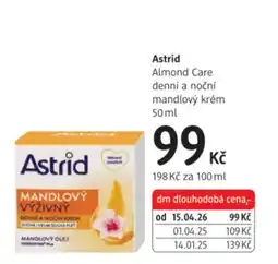 dm drogerie Astrid Almond Care denní a noční mandlový krém nabídka
