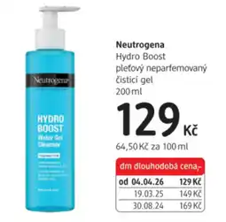 dm drogerie Neutrogena Hydro Boost pleťový neparfemovaný čisticí gel nabídka