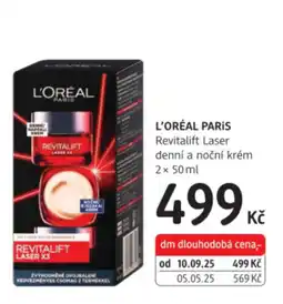 dm drogerie L'ORÉAL PARIS Revitalift Laser denní a noční krém nabídka