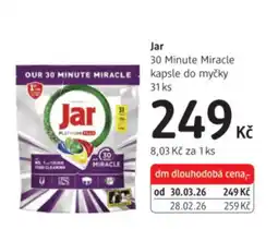 dm drogerie Jar 30 Minute Miracle kapsle do myčky nabídka